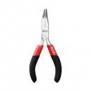 Длинногубцы мини изогнутые P.I.T. ADVANCE HPLR06-0115B, 115 мм, сталь CR-V, 63HRC, пружина