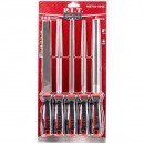 Набор напильников P.I.T. HSET03-0005 (5шт, №2, 300/200 мм, перекрестная насечка, двухкомп. рукоятка)