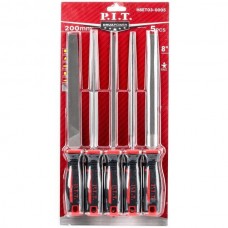 Набор напильников P.I.T. HSET03-0005 (5шт, №2, 300/200 мм, перекрестная насечка, двухкомп. рукоятка)